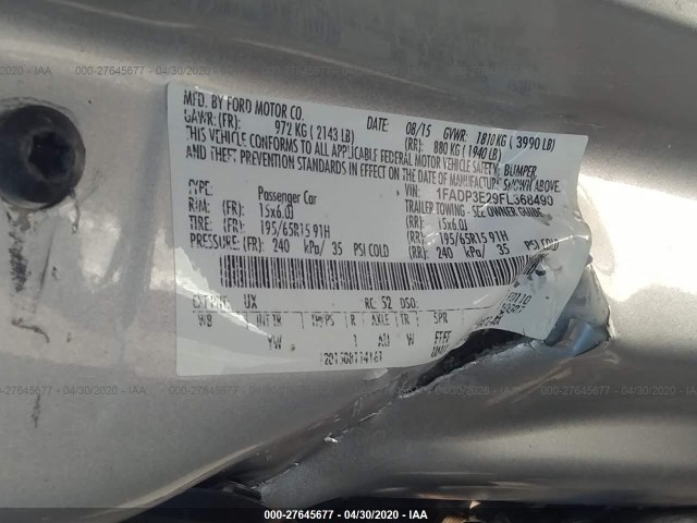 Photo 8 VIN: 1FADP3E29FL368490 - FORD FOCUS 