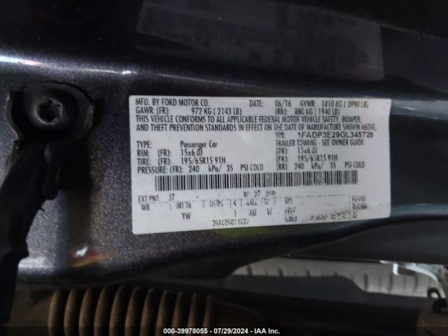 Photo 8 VIN: 1FADP3E29GL345728 - FORD FOCUS 