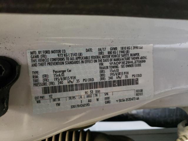 Photo 11 VIN: 1FADP3E29HL270899 - FORD FOCUS 