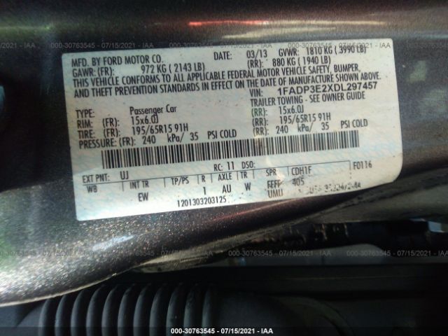 Photo 8 VIN: 1FADP3E2XDL297457 - FORD FOCUS 