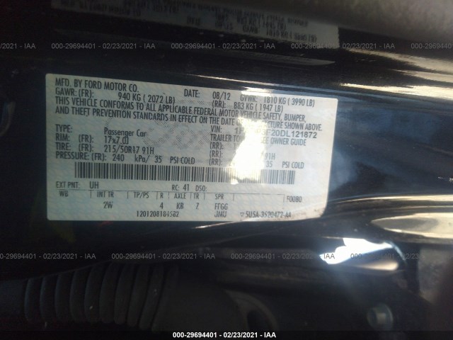 Photo 8 VIN: 1FADP3F20DL121872 - FORD FOCUS 