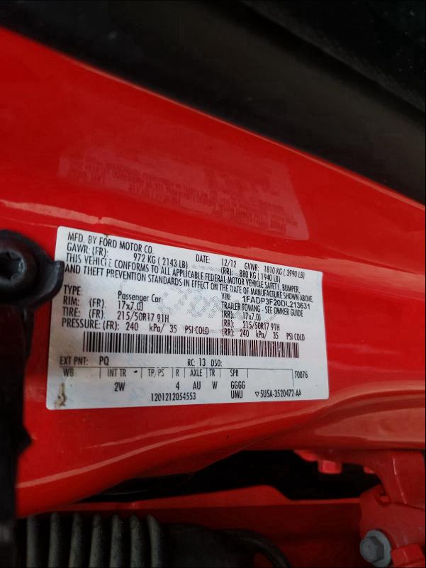 Photo 9 VIN: 1FADP3F20DL213631 - FORD FOCUS SE 