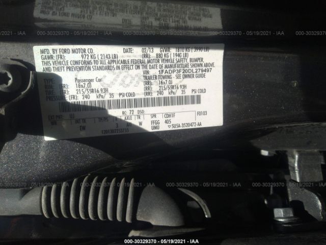 Photo 8 VIN: 1FADP3F20DL279497 - FORD FOCUS 