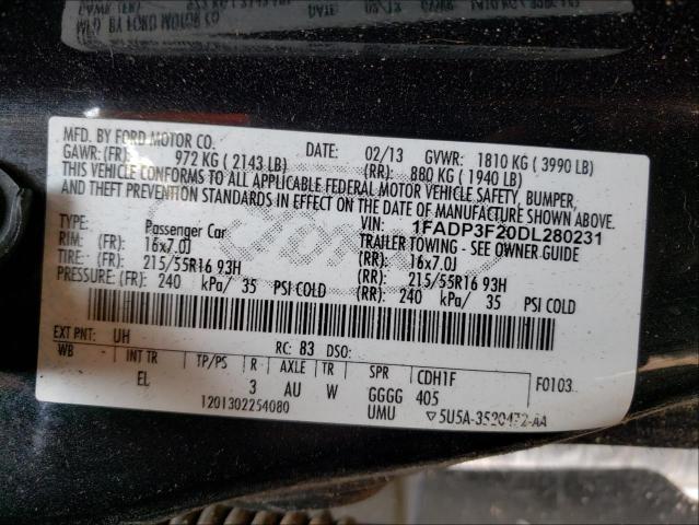 Photo 9 VIN: 1FADP3F20DL280231 - FORD FOCUS SE 