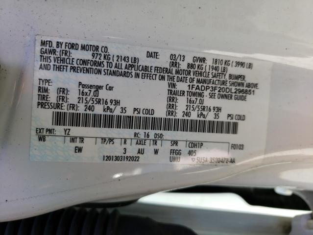 Photo 11 VIN: 1FADP3F20DL296851 - FORD FOCUS SE 