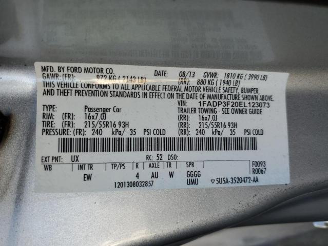 Photo 12 VIN: 1FADP3F20EL123073 - FORD FOCUS SE 