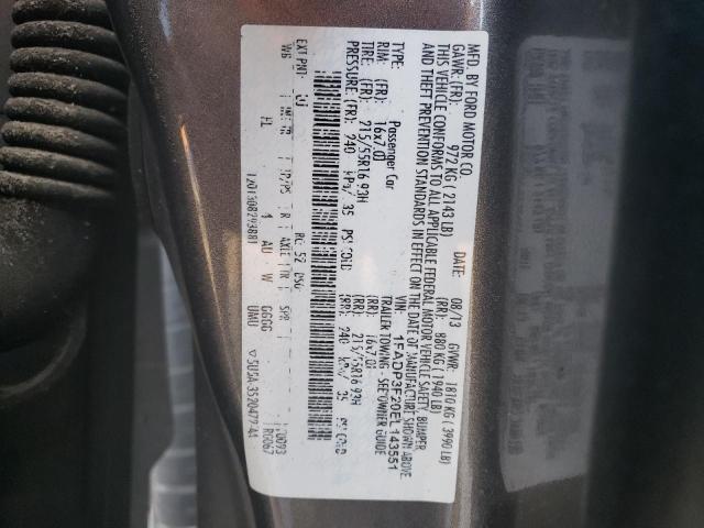 Photo 9 VIN: 1FADP3F20EL143551 - FORD FOCUS SE 