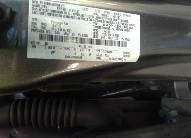 Photo 8 VIN: 1FADP3F20EL183368 - FORD FOCUS 