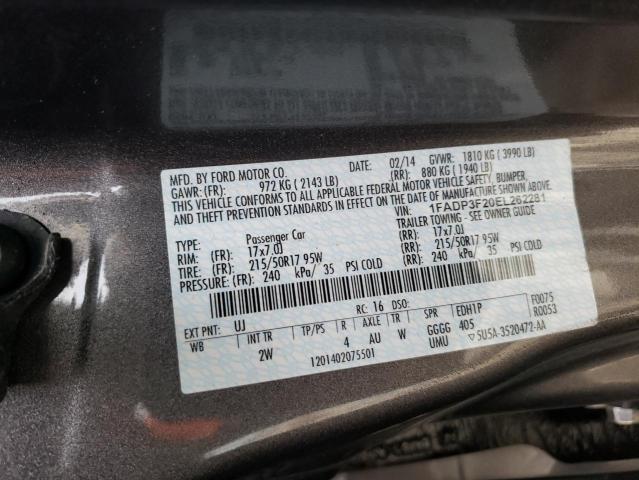 Photo 9 VIN: 1FADP3F20EL262281 - FORD FOCUS SE 