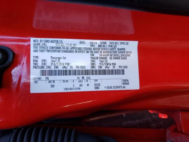 Photo 11 VIN: 1FADP3F20EL293286 - FORD FOCUS SE 