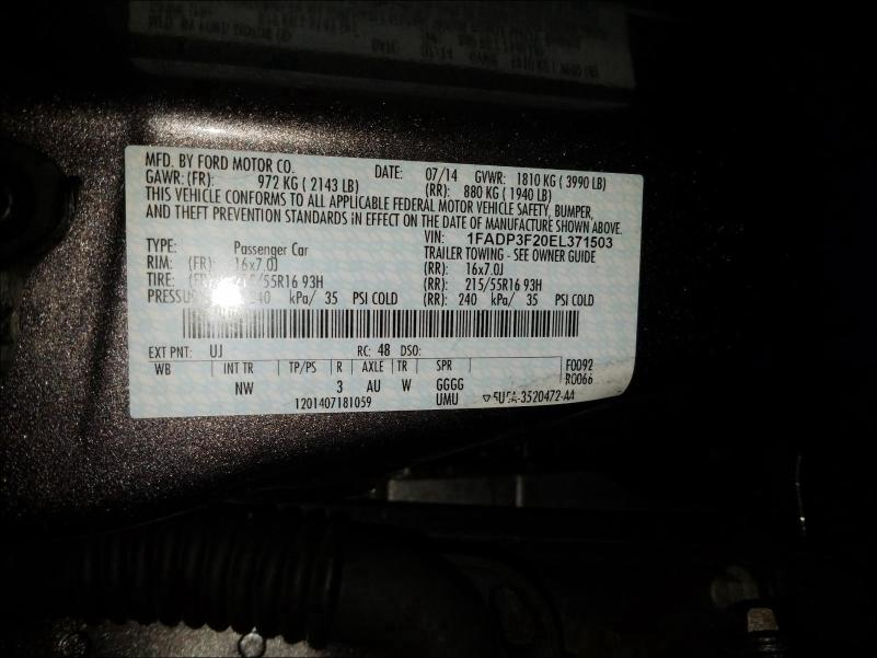 Photo 9 VIN: 1FADP3F20EL371503 - FORD FOCUS SE 