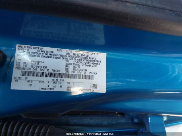 Photo 8 VIN: 1FADP3F20EL450850 - FORD FOCUS 