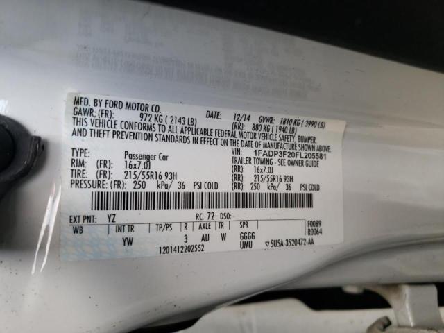 Photo 9 VIN: 1FADP3F20FL205581 - FORD FOCUS SE 