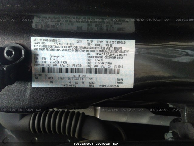 Photo 8 VIN: 1FADP3F20FL235051 - FORD FOCUS 