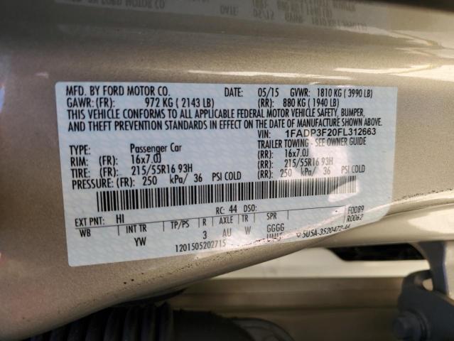 Photo 12 VIN: 1FADP3F20FL312663 - FORD FOCUS SE 