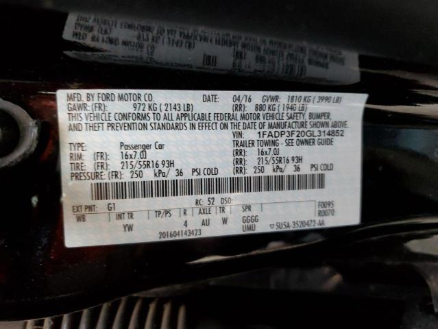 Photo 9 VIN: 1FADP3F20GL314852 - FORD FOCUS SE 