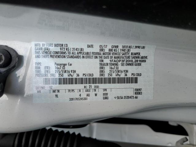 Photo 11 VIN: 1FADP3F20HL281689 - FORD FOCUS SE 