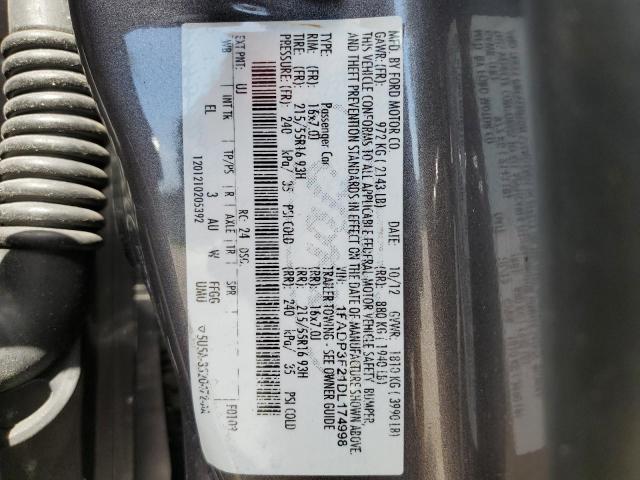 Photo 9 VIN: 1FADP3F21DL174998 - FORD FOCUS SE 