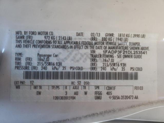 Photo 9 VIN: 1FADP3F21DL253541 - FORD FOCUS SE 