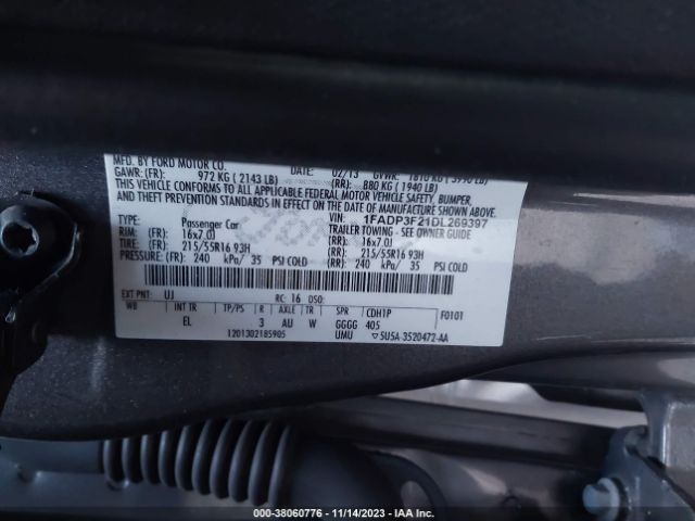 Photo 8 VIN: 1FADP3F21DL269397 - FORD FOCUS 