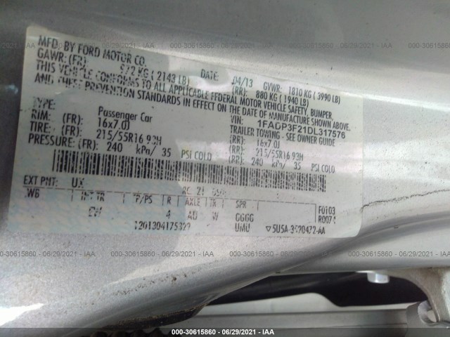 Photo 8 VIN: 1FADP3F21DL317576 - FORD FOCUS 