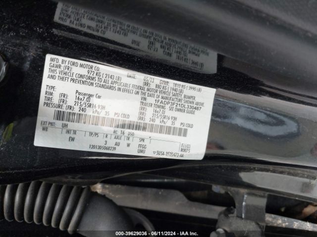 Photo 8 VIN: 1FADP3F21DL330487 - FORD FOCUS 