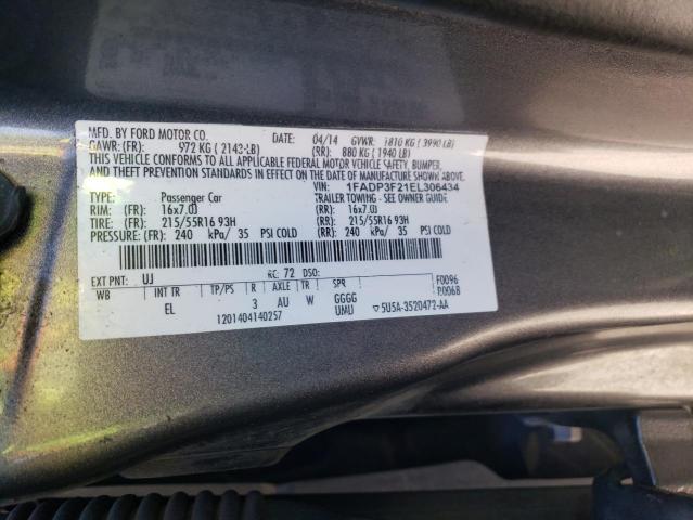 Photo 9 VIN: 1FADP3F21EL306434 - FORD FOCUS SE 