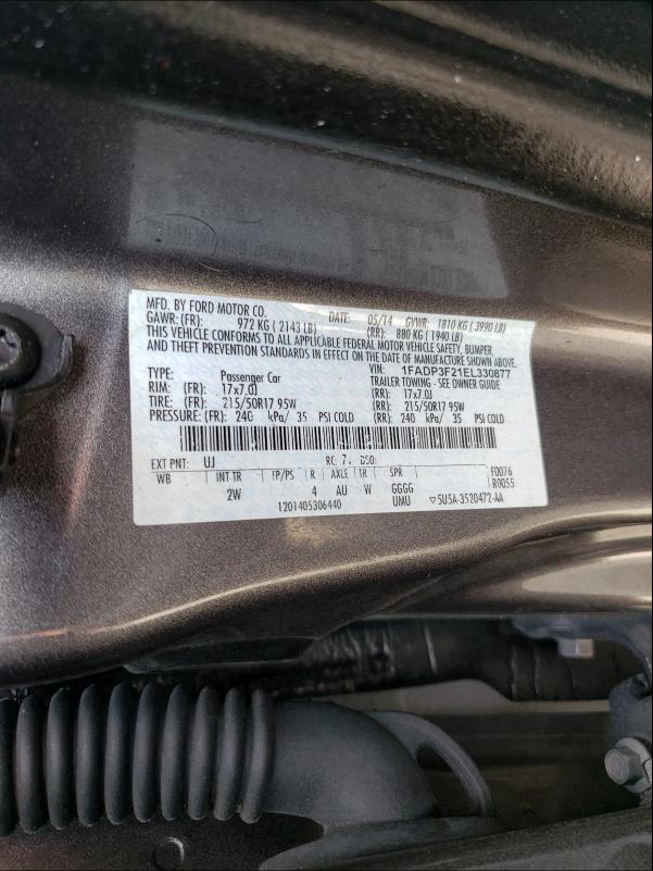 Photo 9 VIN: 1FADP3F21EL330877 - FORD FOCUS SE 