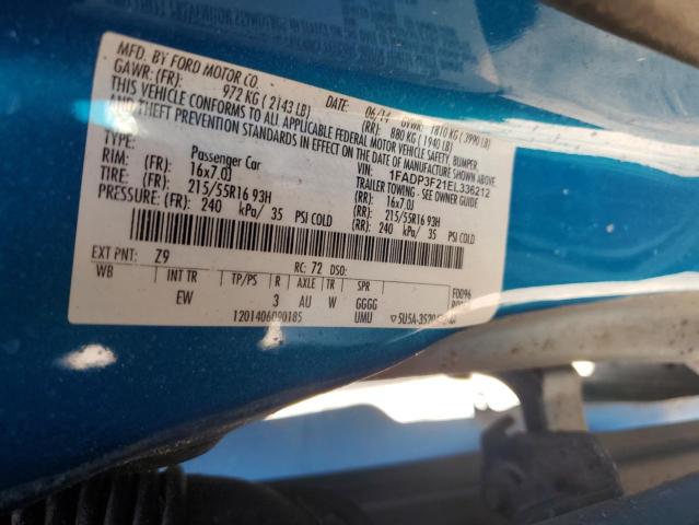 Photo 11 VIN: 1FADP3F21EL336212 - FORD FOCUS SE 