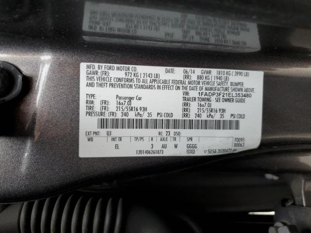 Photo 11 VIN: 1FADP3F21EL353480 - FORD FOCUS 