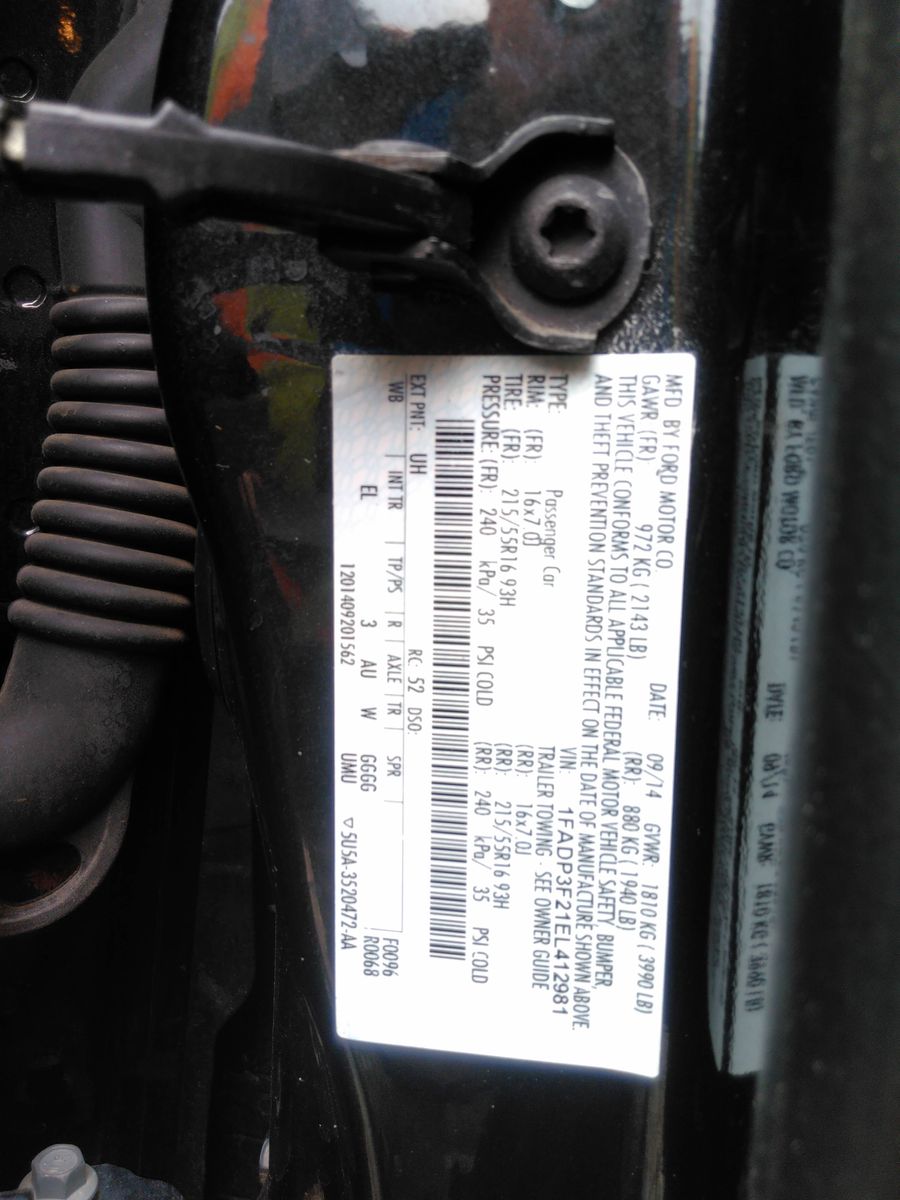 Photo 5 VIN: 1FADP3F21EL412981 - FORD FOCUS 