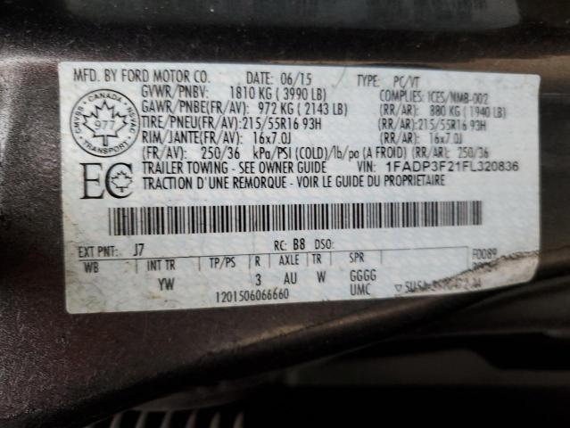 Photo 11 VIN: 1FADP3F21FL320836 - FORD FOCUS SE 