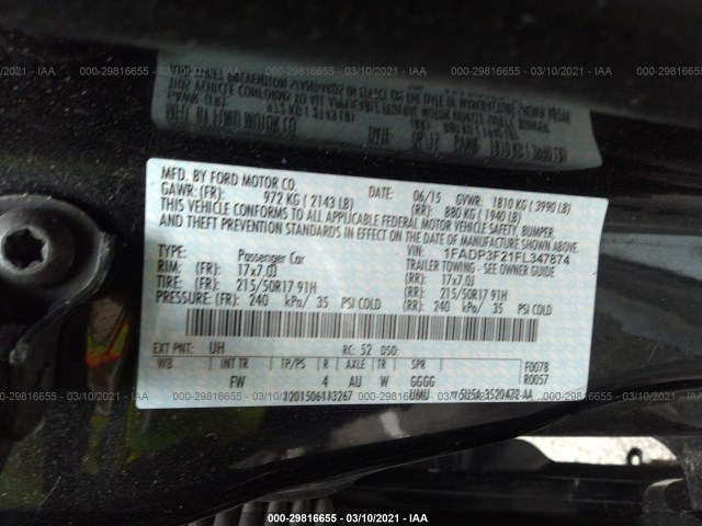 Photo 8 VIN: 1FADP3F21FL347874 - FORD FOCUS 