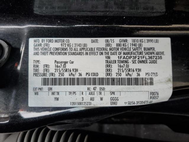 Photo 11 VIN: 1FADP3F21FL367235 - FORD FOCUS SE 