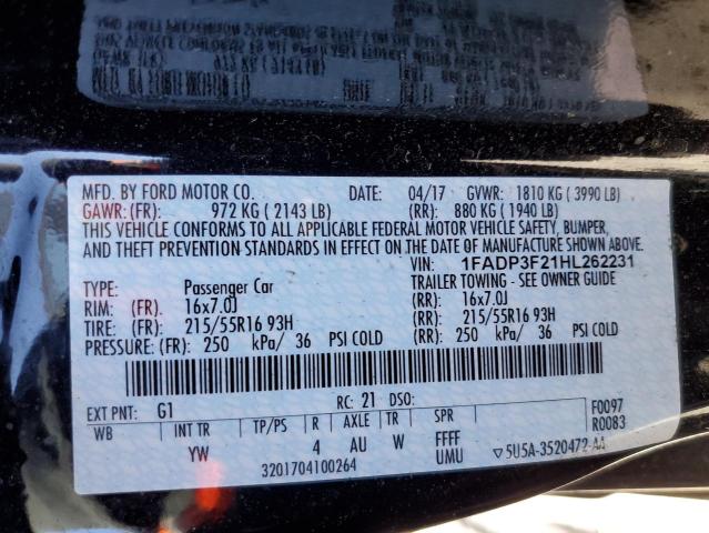 Photo 12 VIN: 1FADP3F21HL262231 - FORD FOCUS 