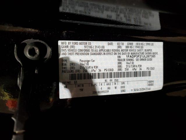 Photo 11 VIN: 1FADP3F21JL267385 - FORD FOCUS 