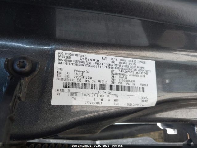 Photo 8 VIN: 1FADP3F21JL312566 - FORD FOCUS 