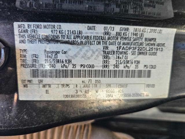 Photo 9 VIN: 1FADP3F22DL251913 - FORD FOCUS SE 