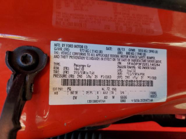 Photo 11 VIN: 1FADP3F22EL145284 - FORD FOCUS 