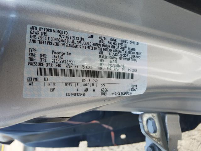 Photo 9 VIN: 1FADP3F22EL386505 - FORD FOCUS SE 