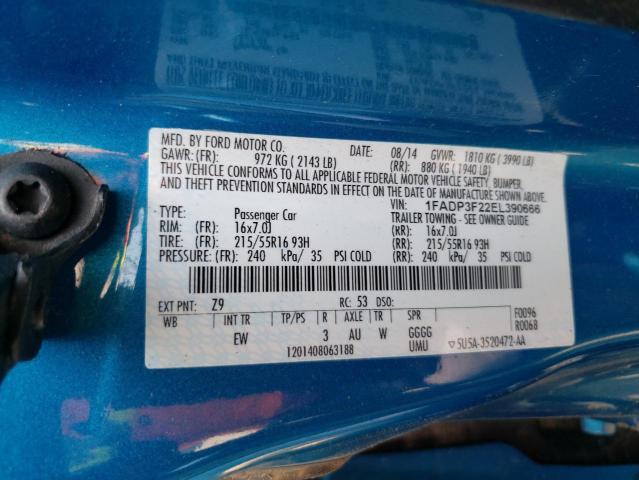 Photo 11 VIN: 1FADP3F22EL390666 - FORD FOCUS 