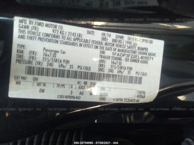 Photo 8 VIN: 1FADP3F22EL405571 - FORD FOCUS 