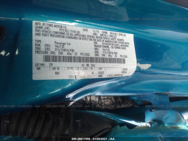 Photo 8 VIN: 1FADP3F22EL450686 - FORD FOCUS 