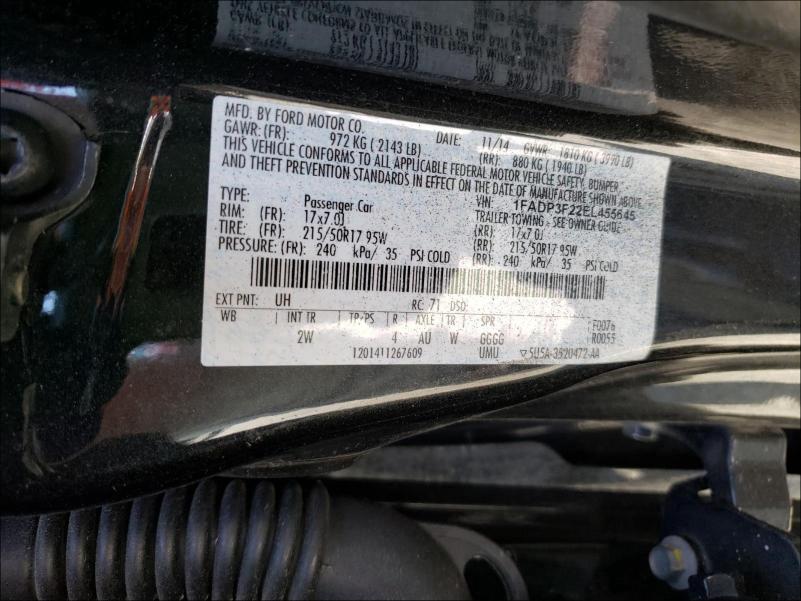 Photo 9 VIN: 1FADP3F22EL455645 - FORD FOCUS SE 