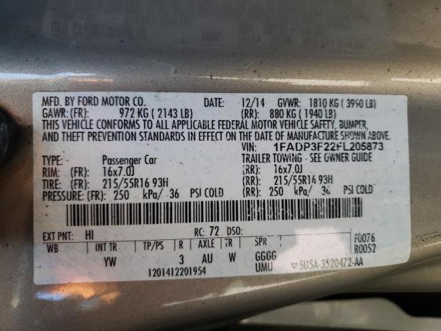 Photo 9 VIN: 1FADP3F22FL205873 - FORD FOCUS SE 