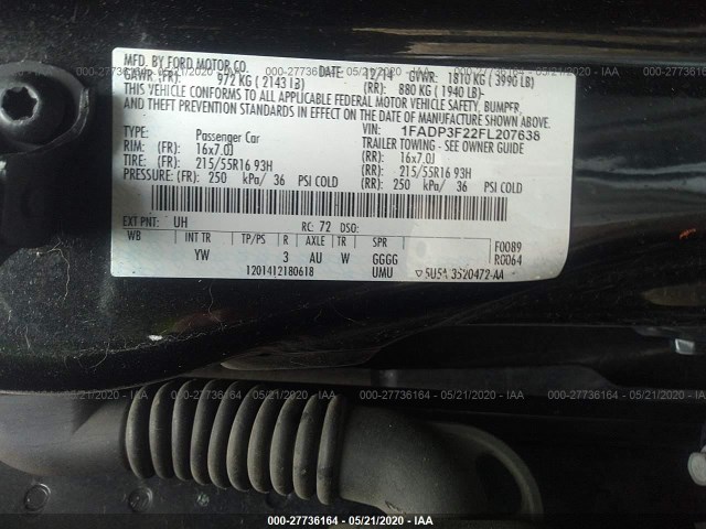 Photo 8 VIN: 1FADP3F22FL207638 - FORD FOCUS 