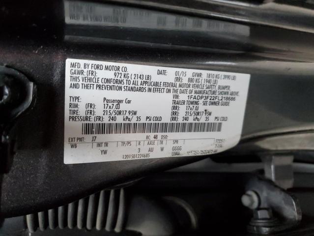 Photo 11 VIN: 1FADP3F22FL218686 - FORD FOCUS 