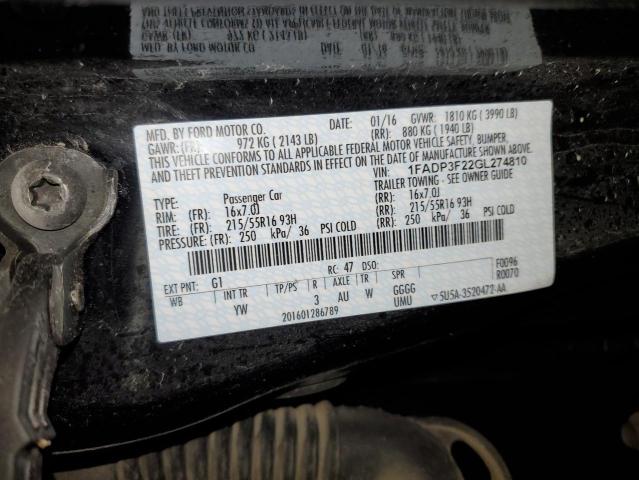 Photo 11 VIN: 1FADP3F22GL274810 - FORD FOCUS SE 