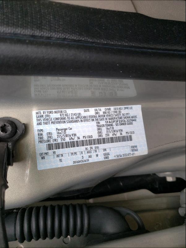 Photo 9 VIN: 1FADP3F22GL323942 - FORD FOCUS SE 