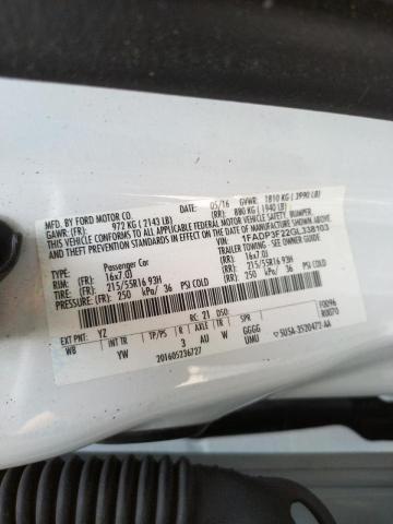 Photo 9 VIN: 1FADP3F22GL338103 - FORD FOCUS SE 